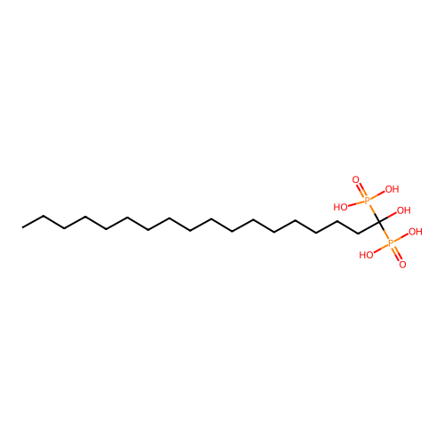 (1-Hydroxy-1-phosphono-octadecyl)-phosphonic acid structure