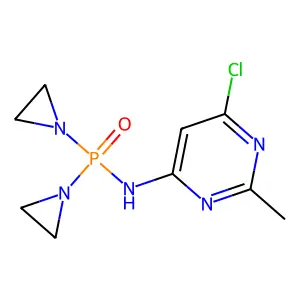Phosphinic amide, P,P-bis(1-aziridinyl)-N-(6-chloro-2-methyl-4-pyrimidinyl)- structure