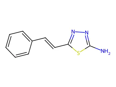 1,3,4-Thiadiazol-2-amine, 5-(2-phenylethenyl)- structure