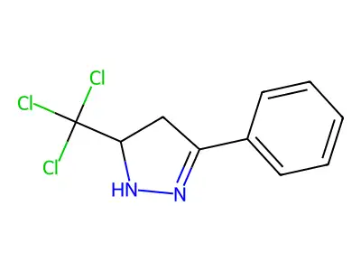 3-phenyl-5-(trichloromethyl)-4,5-dihydro-1H-pyrazole structure
