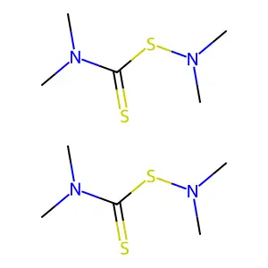 Dithiocarbamic acid, N,N-dimethyl-, S-dimethylamino ester structure