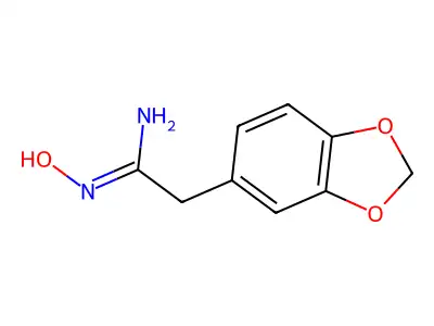 2-(1,3-benzodioxol-5-yl)-N'-hydroxyethanimidamide structure