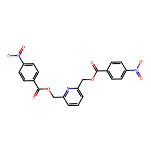 Pyridine-2,6-diylbis(methylene) bis(4-nitrobenzoate) structure