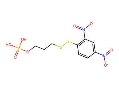 2,4-Dinitrophenyl 3-phosphopropyl disulfide structure