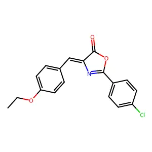 (4Z)-2-(4-chlorophenyl)-4-[(4-ethoxyphenyl)methylidene]-1,3-oxazol-5-one structure