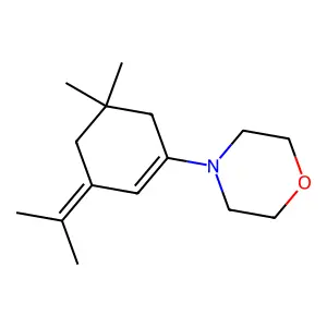 4-(5,5-Dimethyl-3-propan-2-ylidenecyclohexen-1-yl)morpholine structure