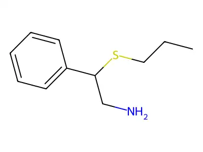 2-Phenyl-2-(propylsulfanyl)ethan-1-amine structure