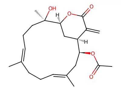 Crassin, acetate structure