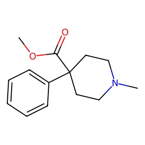 4-Piperidinecarboxylic acid, 1-methyl-4-phenyl-, methyl ester structure