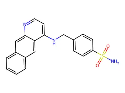 4-[(Benzo[g]quinolin-4-ylamino)methyl]benzenesulfonamide structure