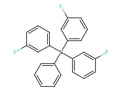 Phenyltris(3-fluorophenyl)silane structure
