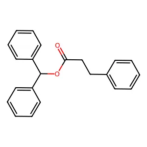 Diphenylmethyl beta-phenylpropionate structure