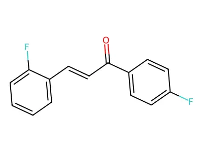 3-(2-Fluorophenyl)-1-(4-fluorophenyl)prop-2-en-1-one structure