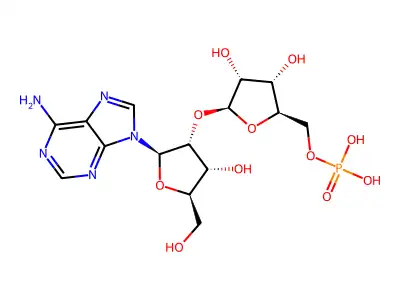 O-beta-ribosyl(1''--2')adenosine-5''-phosphate structure