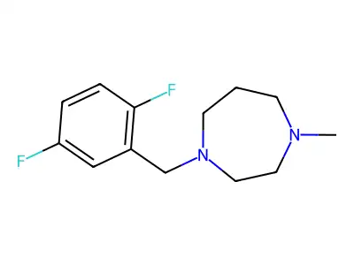 1-[(2,5-Difluorophenyl)methyl]-4-methyl-1,4-diazepane structure