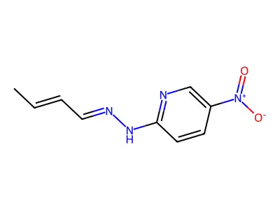 Crotonaldehyde, (5-nitro-2-pyridyl)hydrazone structure