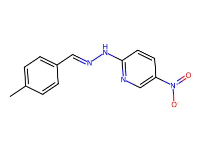 Benzaldehyde,4-methyl-, 2-(5-nitro-2-pyridinyl)hydrazone structure
