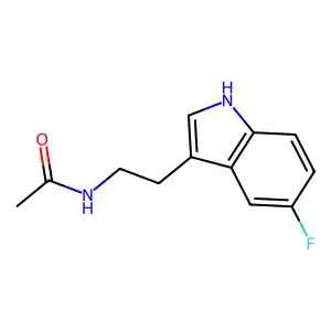 N-(2-(5-fluoro-1H-indol-3-yl)ethyl)acetamide structure