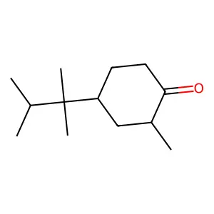 (2S,4R)-4-(2,3-dimethylbutan-2-yl)-2-methylcyclohexanone structure