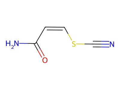 Thiocyanic acid, cis-2-carbamoylvinyl ester structure