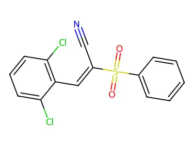 2-(Benzenesulfonyl)-3-(2,6-dichlorophenyl)prop-2-enenitrile structure