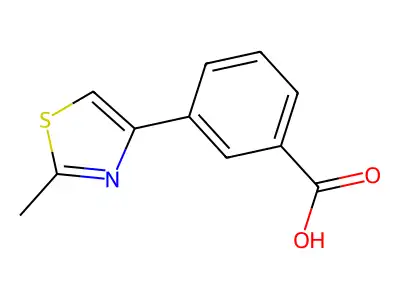 3-(2-Methyl-1,3-thiazol-4-yl)benzoic acid structure