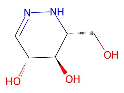 (4R,5R,6R)-6-(hydroxymethyl)-1,4,5,6-tetrahydropyridazine-4,5-diol structure