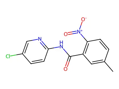 N-(5-chloropyridin-2-yl)-5-methyl-2-nitrobenzamide structure
