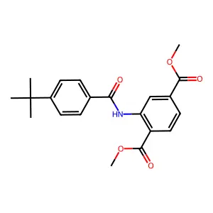 Dimethyl 2-[(4-tert-butylbenzoyl)amino]terephthalate structure