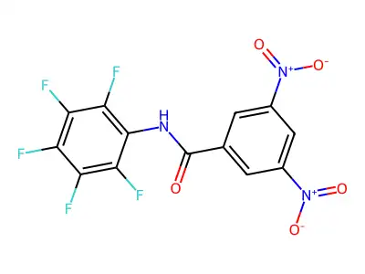 3,5-dinitro-N-(2,3,4,5,6-pentafluorophenyl)benzamide structure