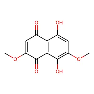 5,8-Dihydroxy-2,7-dimethoxy-1,4-naphthoquinone structure