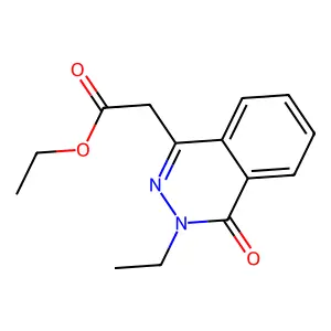 Ethyl 2-(3-ethyl-4-oxophthalazin-1-yl)acetate structure