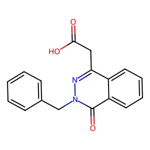 3,4-Dihydro-4-oxo-3-(phenylmethyl)-1-phthalazineacetic acid structure