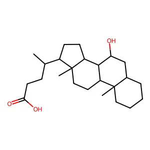 7alpha-Hydroxy-5beta-cholan-24-oic Acid structure