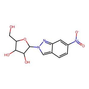 6-Nitro-2-pentofuranosyl-2h-indazole structure