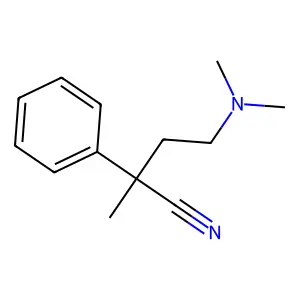 4-(二甲氨基)-2-甲基-2-苯基丁腈 structure