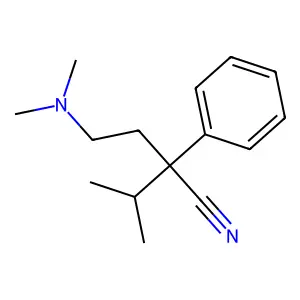 Butyronitrile, 4-(dimethylamino)-2-isopropyl-2-phenyl- structure