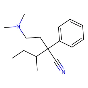 Valeronitrile, 2-(2-(dimethylamino)ethyl)-3-methyl-2-phenyl- structure