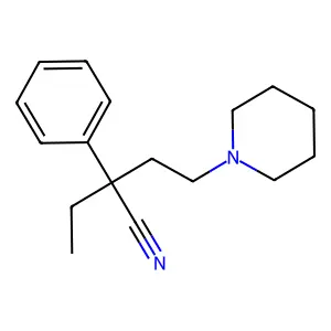 2-苯基-2-(2-哌啶基乙基)丁腈 structure