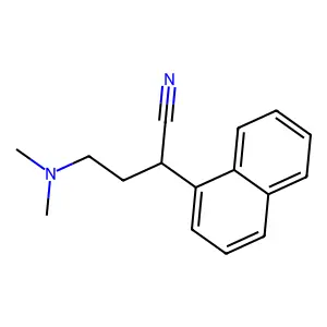 1-Naphthaleneacetonitrile, alpha-(2-(dimethylamino)ethyl)- structure