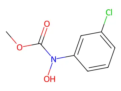 Methyl N-(3-chlorophenyl)-N-hydroxycarbamate structure