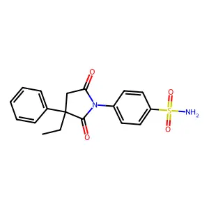 4-(3-Ethyl-2,5-dioxo-3-phenylpyrrolidin-1-yl)benzene-1-sulfonamide structure