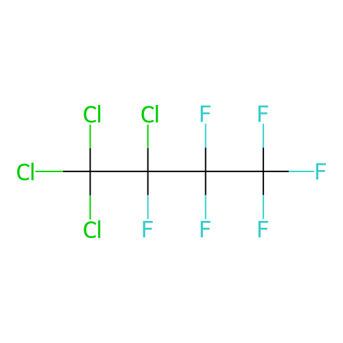 1,1,1,2-Tetrachloro-2,3,3,4,4,4-hexafluorobutane structure