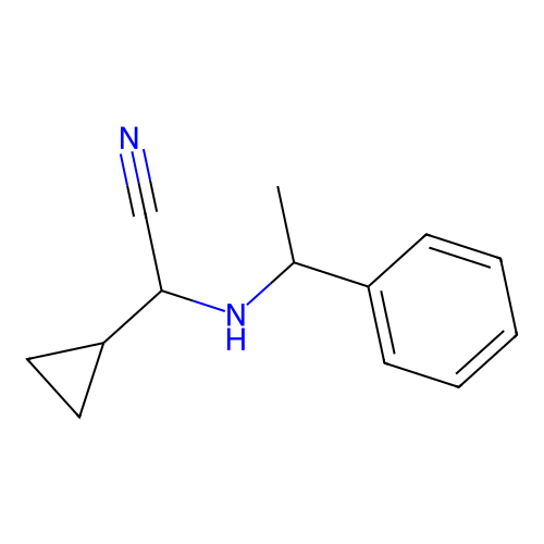 Cyclopropyl-(1-phenyl-ethylamino)-acetonitrile structure
