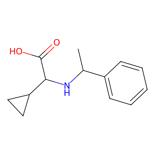 2-cyclopropyl-2-(1-phenylethylamino)acetic Acid structure