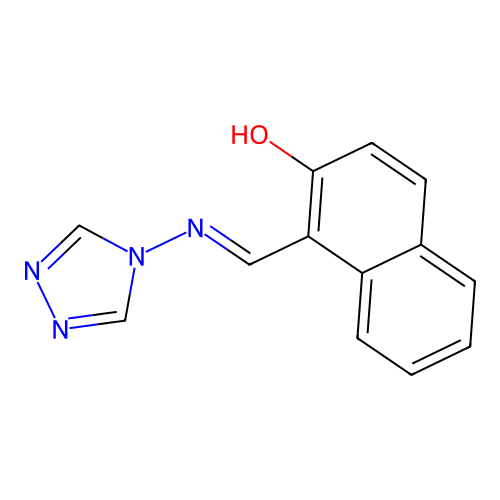 1-(1,2,4-Triazol-4-yliminomethyl)naphthalen-2-ol structure