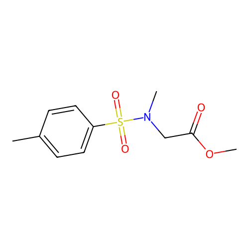 Methyl 2-{methyl[(4-methylphenyl)sulfonyl]amino}acetate structure