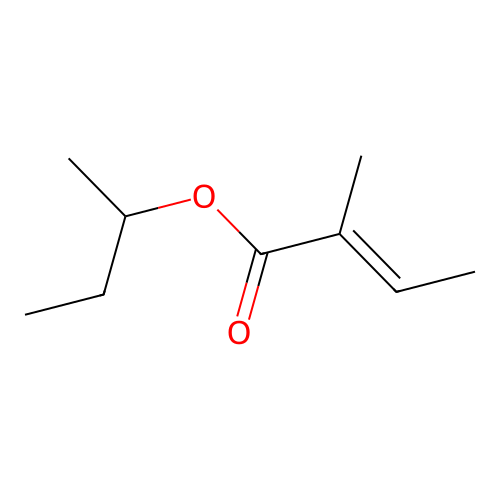 2-Butenoic acid, 2-methyl-, 1-methylpropyl ester, (E)- structure
