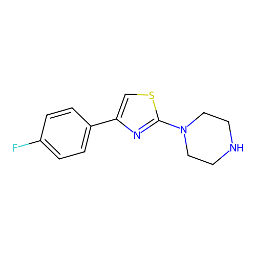 1-[4-(4-Fluorophenyl)-2-thiazolyl]piperazine structure