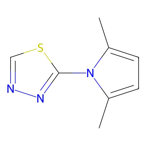 2-(2,5-Dimethylpyrrol-1-yl)-1,3,4-thiadiazole structure